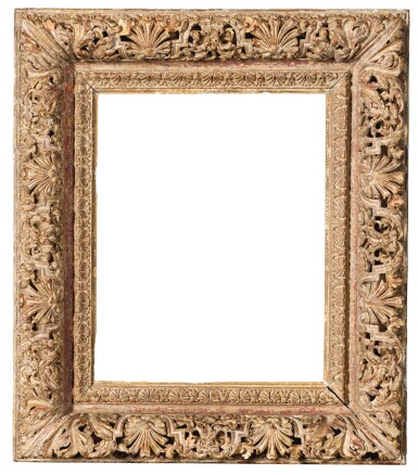View full screen - View 1 of Lot 20. A LOUIS XIV CARVED GILTWOOD FRAME, MID-17TH CENTURY.