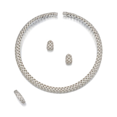 View full screen - View 1 of Lot 196. Suite of Diamond Jewels.