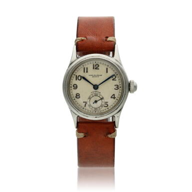 View full screen - View 1 of Lot 228. Oyster, A stainless steel round wristwatch, Circa 1940.