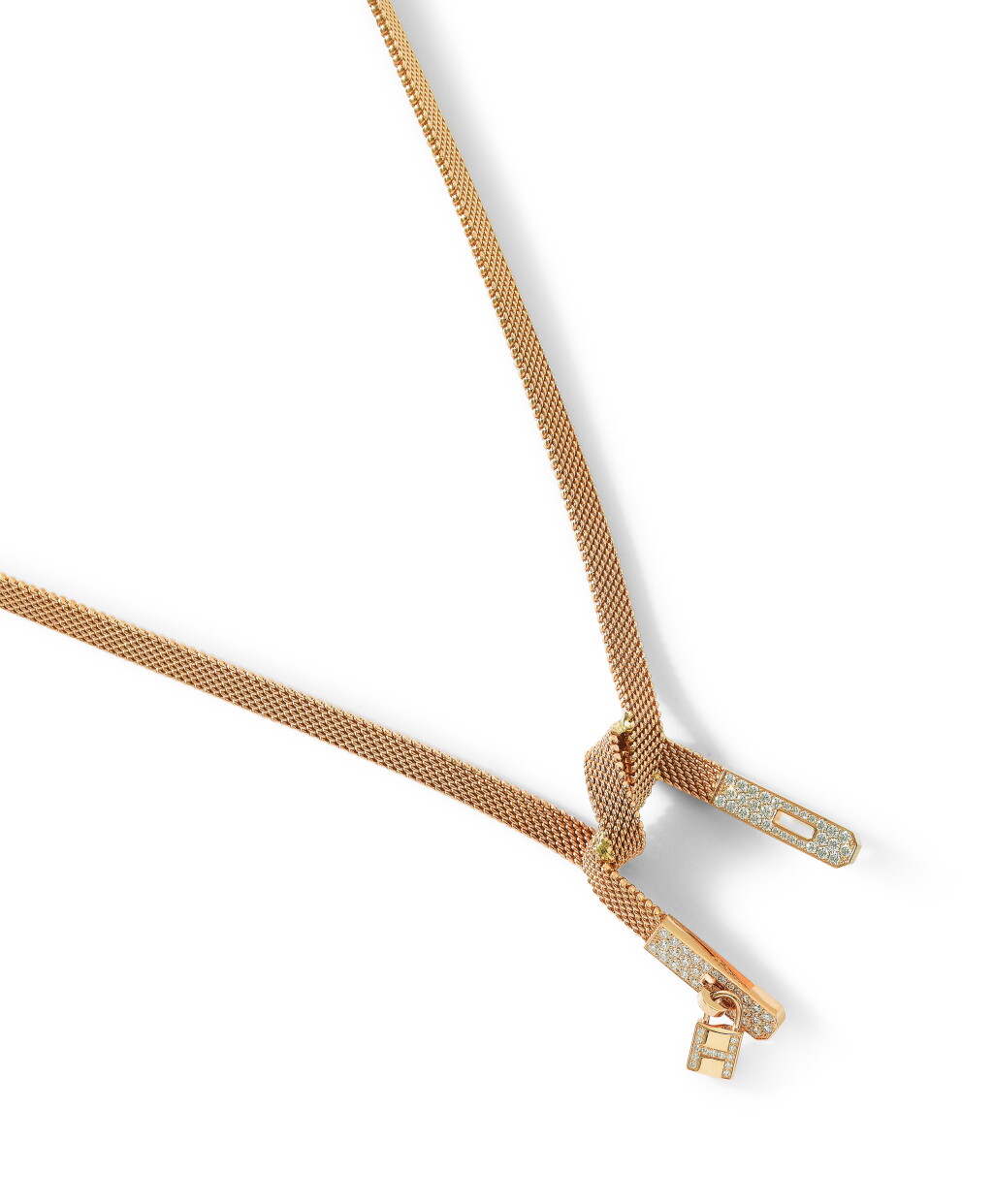 View full screen - View 1 of Lot 680. Rose Gold and Diamond Kelly Gavroche Necklace.