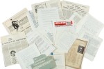 Peter Ustinov. Set of miscellaneous autographs and typed articles for magazines and newspapers, 1960's | Peter Ustinov. Ensemble de divers articles et interviews manuscrits et dactylographiés des années 1960