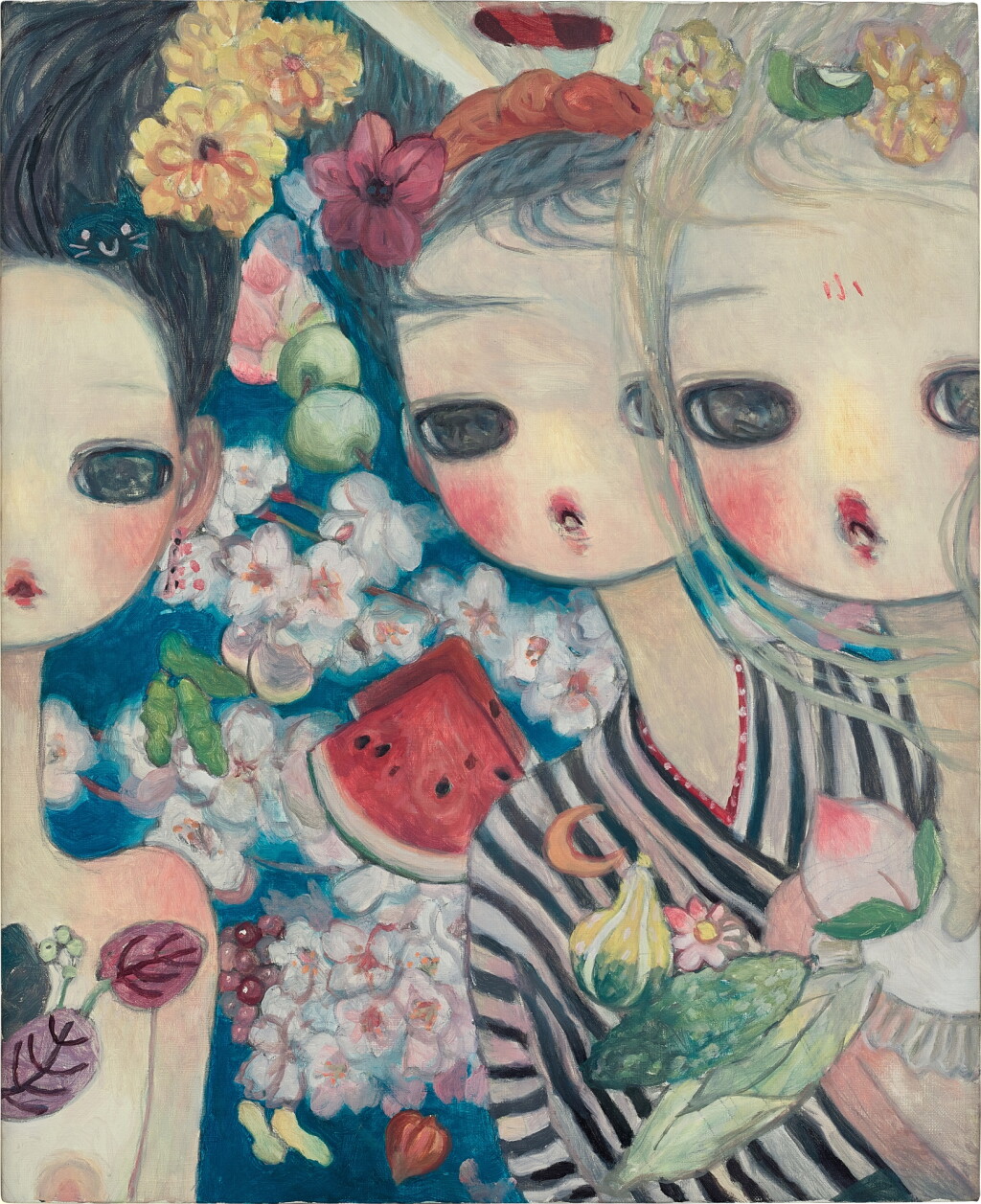 View full screen - View 1 of Lot 1014. An Offering to Our Ancestors: Fruits, Japanese Cakes, Flowers, and Vegetables | 給祖先的獻供:水果、日本糕點、鮮花及蔬菜.