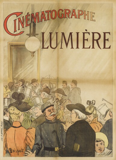 View full screen - View 1 of Lot 44. Cinématographe Lumière (1896) poster, French.