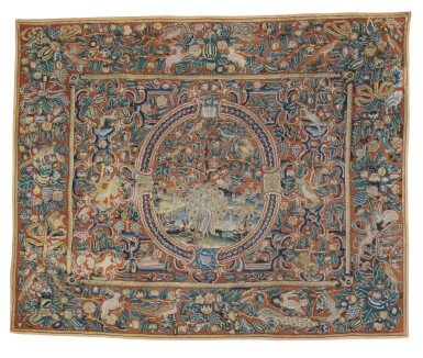 View full screen - View 1 of Lot 101. A FRENCH NEEDLEWORK PANEL, 17TH CENTURY.