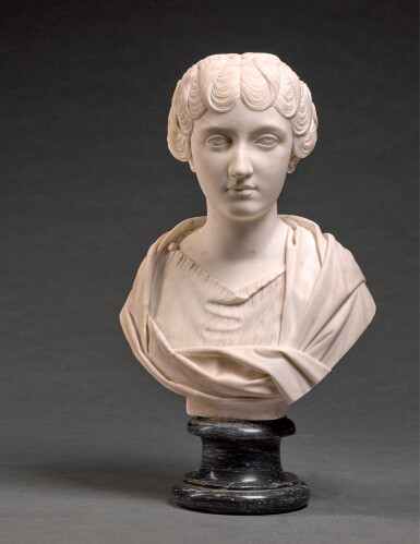 View full screen - View 1 of Lot 106. FRANCIS HARWOOD (1726/1727-1783), ITALIAN, FLORENCE, DATED 1764 | BUST OF FAUSTINA THE YOUNGER.