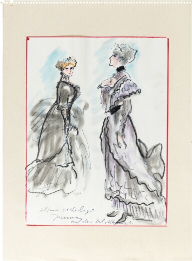 View full screen - View 1 of Lot 427. Two ladies of high society, circa 1900.