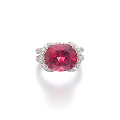 View full screen - View 1 of Lot 753. Tourmaline and diamond ring, Benoit de Gorski.