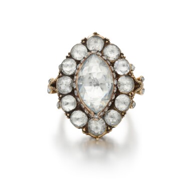 View full screen - View 1 of Lot 201. A diamond ring, circa 1850.