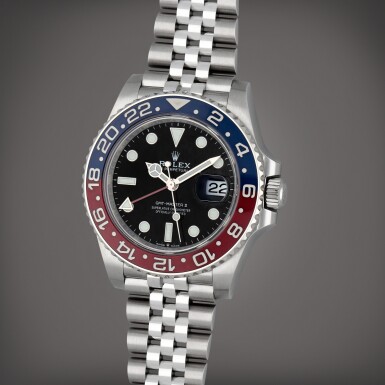 View full screen - View 1 of Lot 164. GMT-Master II 'Pepsi', Reference 126710BLRO | A stainless steel dual time zone wristwatch with date and bracelet | Circa 2018.