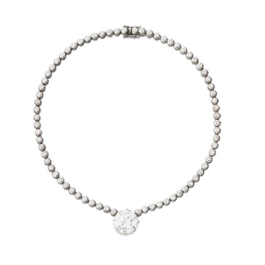 View full screen - View 1 of Lot 175. Collier diamants | Diamond necklace .