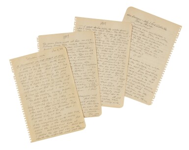 View full screen - View 1 of Lot 42. Kerouac, Jack | Autograph manuscript of “Golden Jack,” an early manuscript with connections to On The Road.