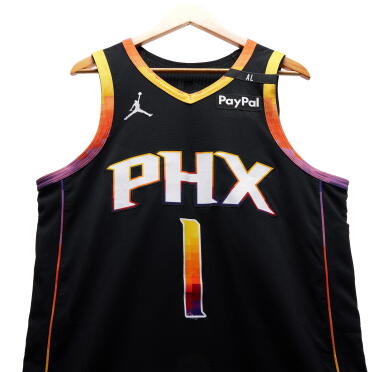 View full screen - View 1 of Lot 173. Devin Booker Phoenix Suns 2024-2025 Emirates NBA Cup Game Worn Statement Edition Jersey | Double-Double.