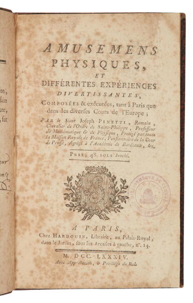 View full screen - View 1 of Lot 504. Pinetti, Guiseppe | Magic tricks; prestidigitation.