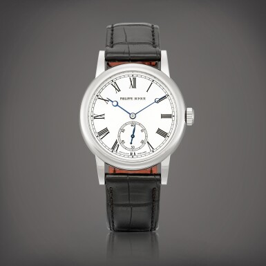 View full screen - View 1 of Lot 2297. Simplicity | A platinum wristwatch, Circa 2017 | Philippe Dufour | SIMPLICITY | 鉑金腕錶,約2017年製.