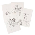 Four original sketches for fashion
