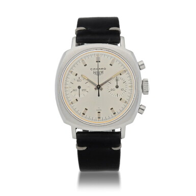 View full screen - View 1 of Lot 450. CAMARO, REF 7220 STAINLESS STEEL CHRONOGRAPH WRISTWATCH CIRCA 1975.
