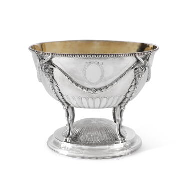 View full screen - View 1 of Lot 402. A George III Silver Punch Bowl, William Holmes, London, 1785.