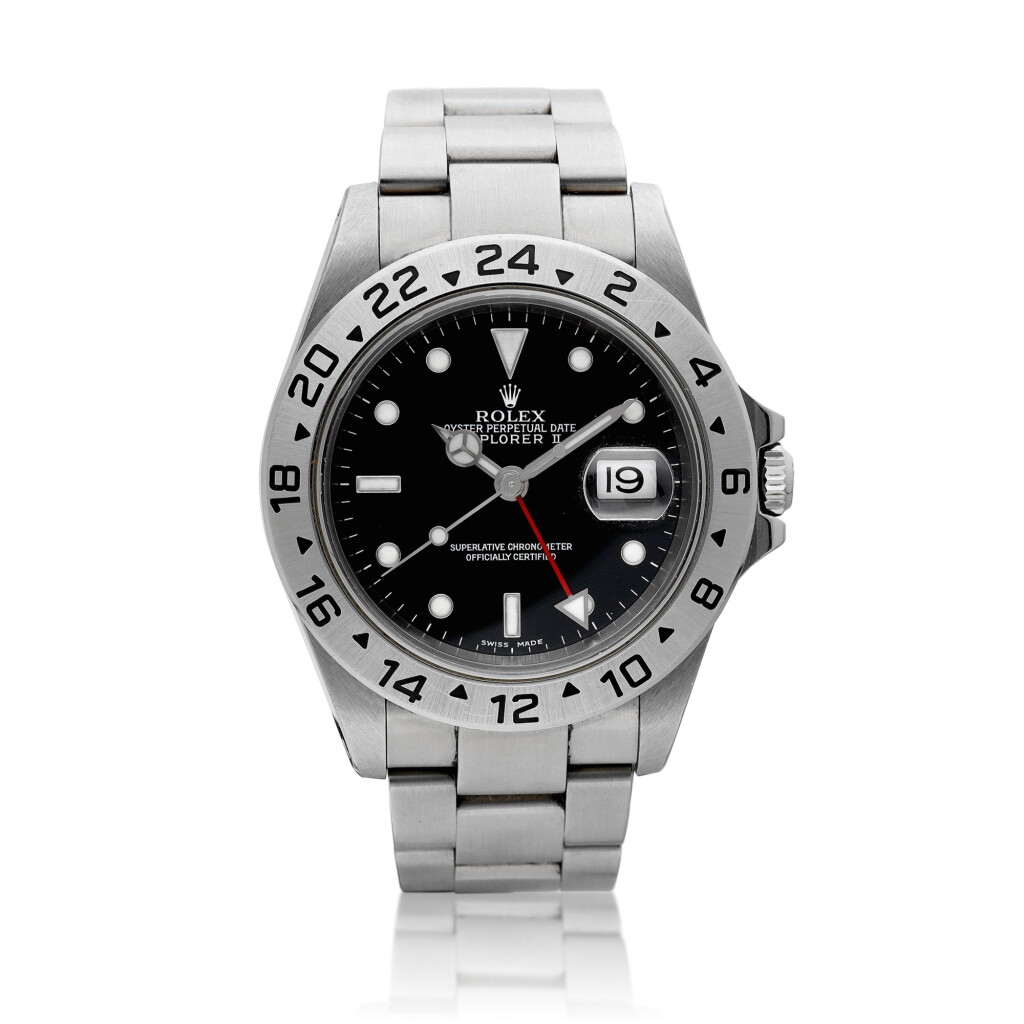 View full screen - View 1 of Lot 8256. Explorer II, Reference 16570 | A stainless steel wristwatch with 24-hour indication, date and bracelet, Circa 2001 | 勞力士 Explorer II 型號16570 | 精鋼鏈帶腕錶,備24小時及日期顯示,約2001年製.