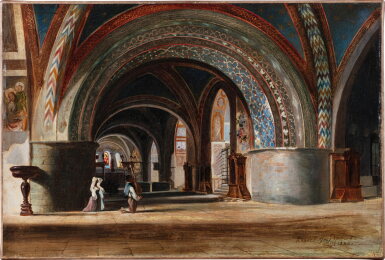 View full screen - View 1 of Lot 198. Lower Church of the basilica of Saint Francis of Assisi.