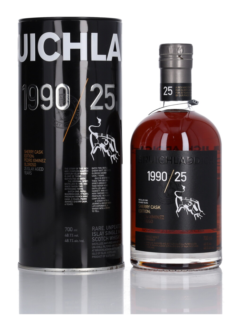 View full screen - View 1 of Lot 66. Bruichladdich Sherry Cask Edition "Pedro Ximenez Oloroso" 25 Year Old 48.1 abv 1990 (1 Bottle 70cl).