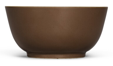 View full screen - View 1 of Lot 168. A CAFE-AU-LAIT GLAZED BOWL DAOGUANG SEAL MARK AND PERIOD | 清道光 醬釉盌 《大清道光年製》款.