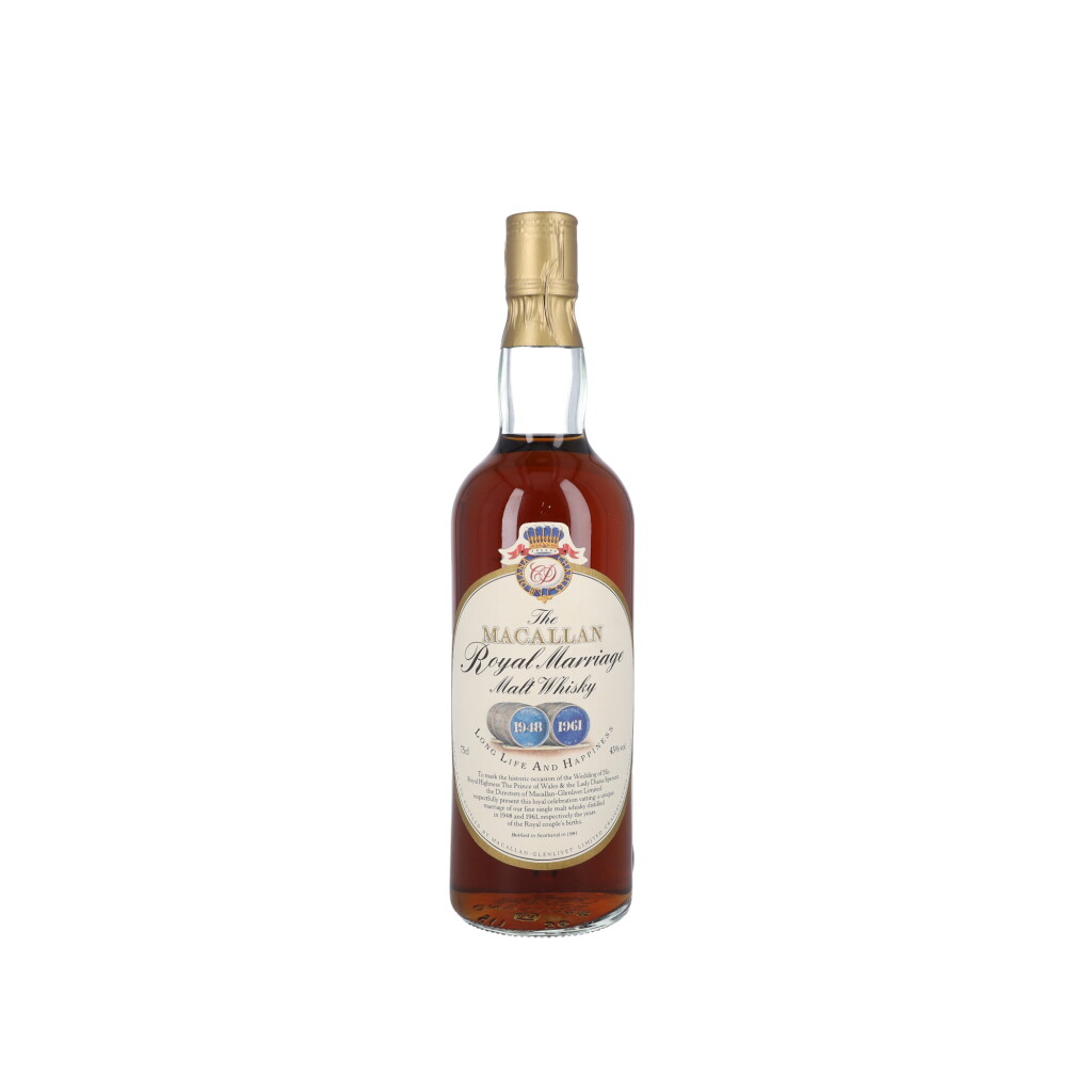 View full screen - View 1 of Lot 5037. The Macallan Royal Marriage 1948 and 1961 43.0 abv NV (1 BT75).