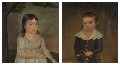 View full screen - View 1 of Lot 93. Attributed to John Brewster Jr. (1766-1854).