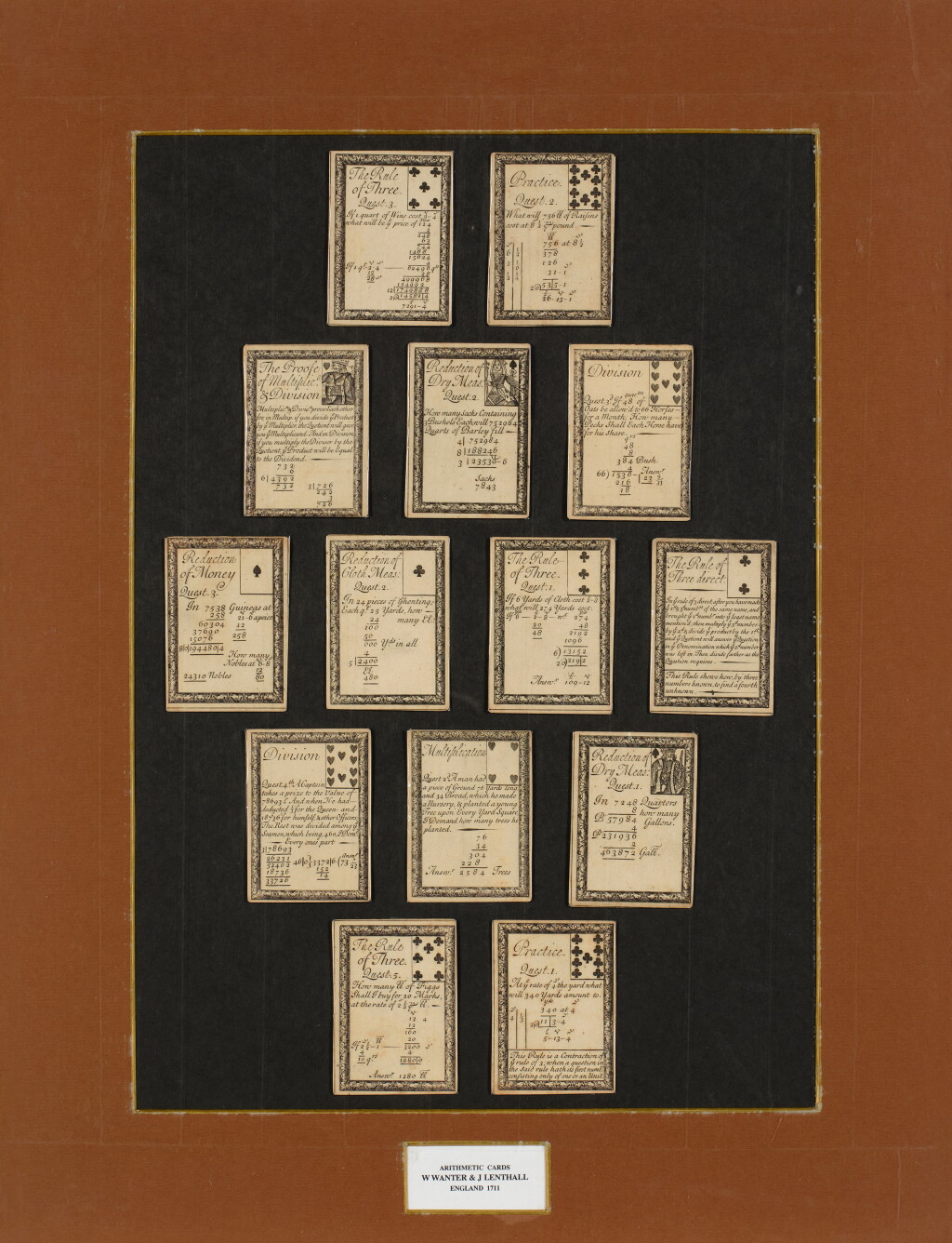 View full screen - View 1 of Lot 325. Playing Cards — Arithmetical Cards.