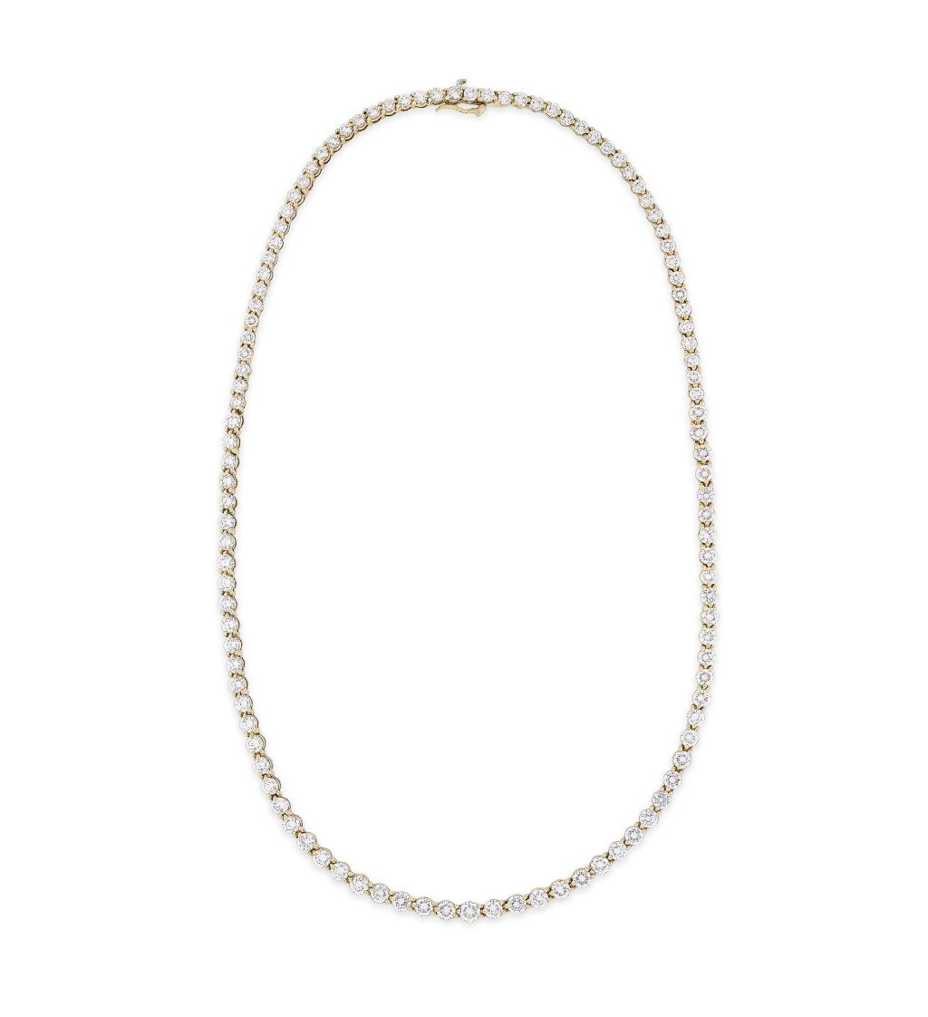 View full screen - View 1 of Lot 87. Collier diamants | Diamond necklace.