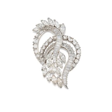 View full screen - View 1 of Lot 107. Diamond Clip-Brooch.