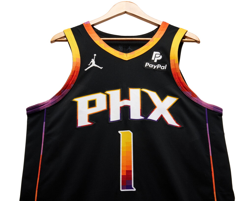 View full screen - View 1 of Lot 15. Devin Booker Phoenix Suns 2023-2024 Game Worn Statement Edition Jersey | 62 Point Game | 2nd Highest Scoring Game in Phoenix Suns Franchise History.