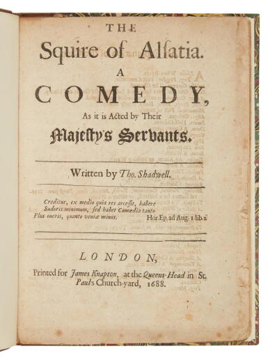 View full screen - View 1 of Lot 142. (Cant Glossary) | A stage comedy of the rascally denizens of Whitefriars that employs their lingo in the dialogue.