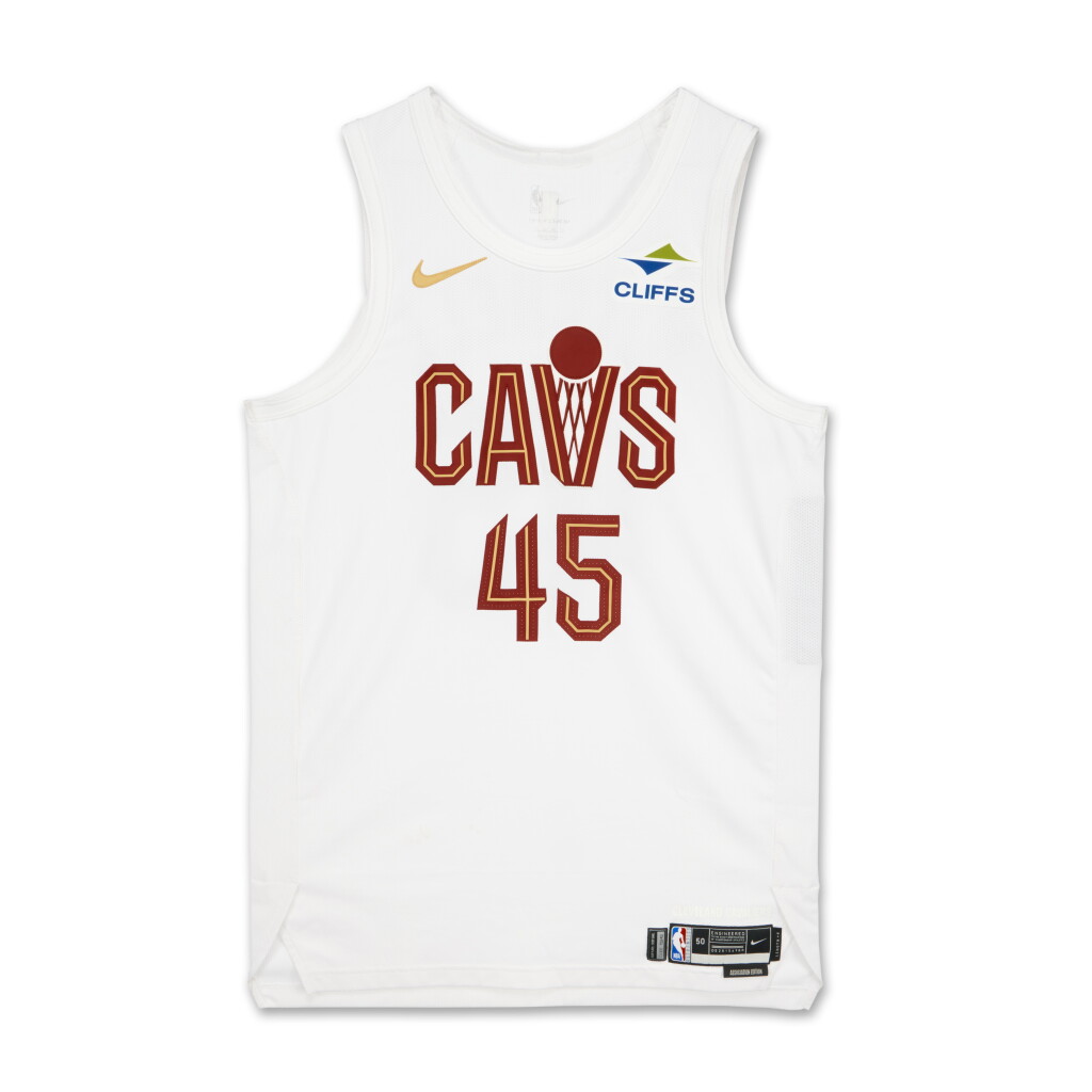 View full screen - View 1 of Lot 50. Donovan Mitchell Cleveland Cavaliers 2024-2025 Kia NBA Tip-Off Game Worn Association Edition Jersey .