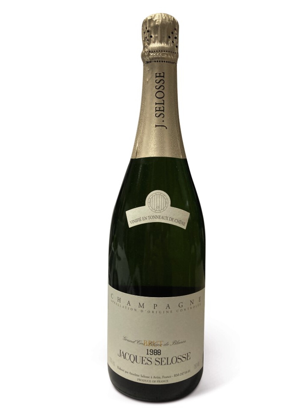 View full screen - View 1 of Lot 4. Jacques Selosse, Grand Cru, Blanc de Blancs 1988 (6 BT).