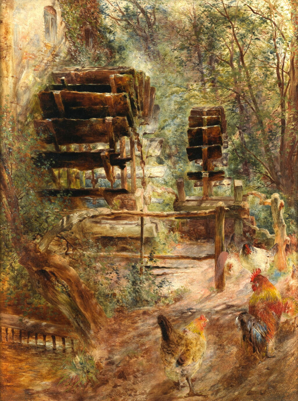 View full screen - View 1 of Lot 79. WILLIAM HUGGINS | WATERMILL AT ROSSETT, NORTH WALES.