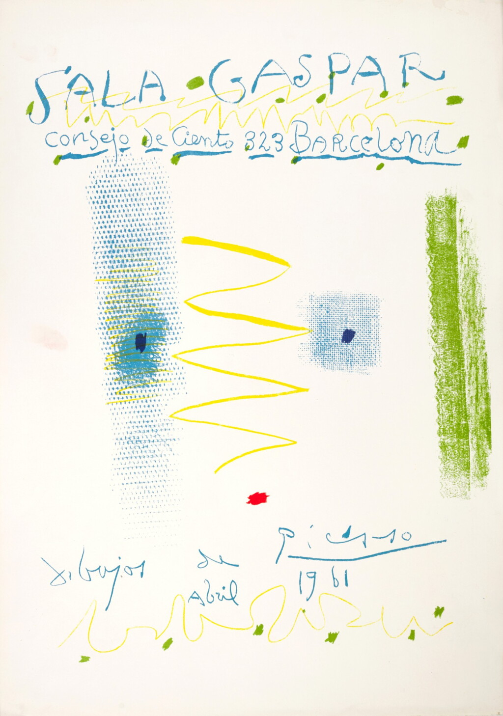 View full screen - View 1 of Lot 153. PABLO PICASSO | AFFICHE, AVRIL 1961 - DIBUJOS DE PICASSO (B. 1293; M. 339).