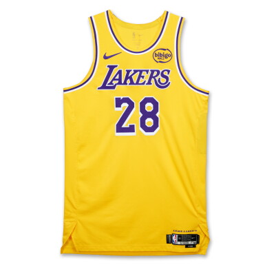 View full screen - View 1 of Lot 54. Rui Hachimura Los Angeles Lakers 2025-2026 Game Worn Icon Edition Jersey .