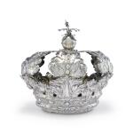 A Rare Early German Silver Torah Crown, Jonah Adolff Lambrecht, Hamburg, 1680