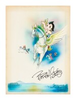 OSAMU TEZUKA AND TEZUKA PRODUCTION 手冢治虫和株式會社手塚 | ASTRO BOY AND FLYING HORSE SIGNED BY OSAMU TEZUKA AND ORIGINAL 1978 CALENDAR COVER (SET OF TWO) 小飛俠阿童木和飛馬(手塚治虫親簽)及1978年原裝日曆封面(兩件作品)
