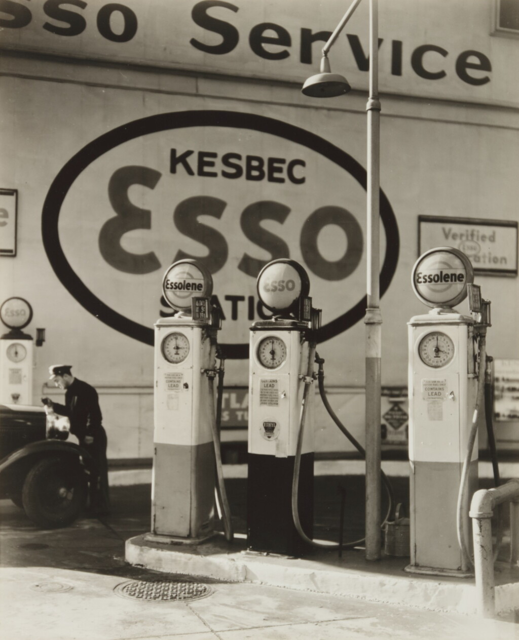 View full screen - View 1 of Lot 59. 'Gasoline Station, 10th Ave. & 29th St.'.