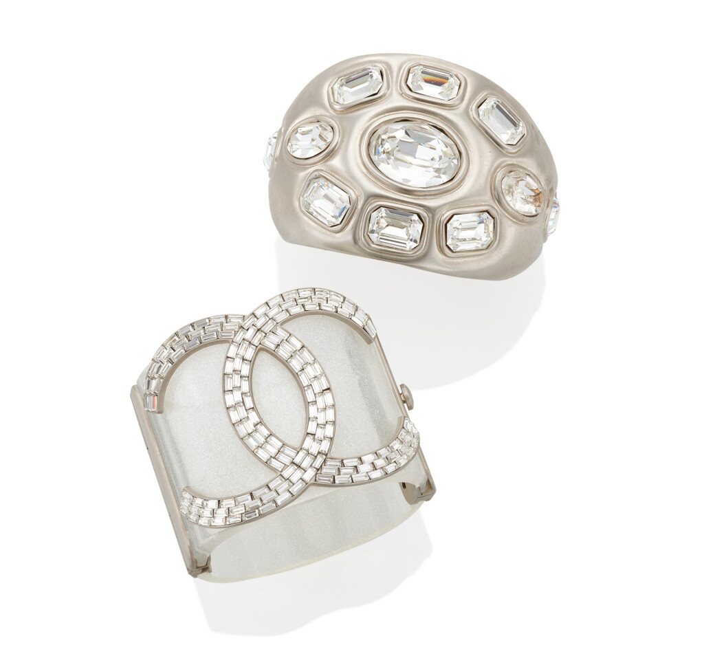 View full screen - View 1 of Lot 77. CHANEL | TWO CRYSTAL BRACELETS .