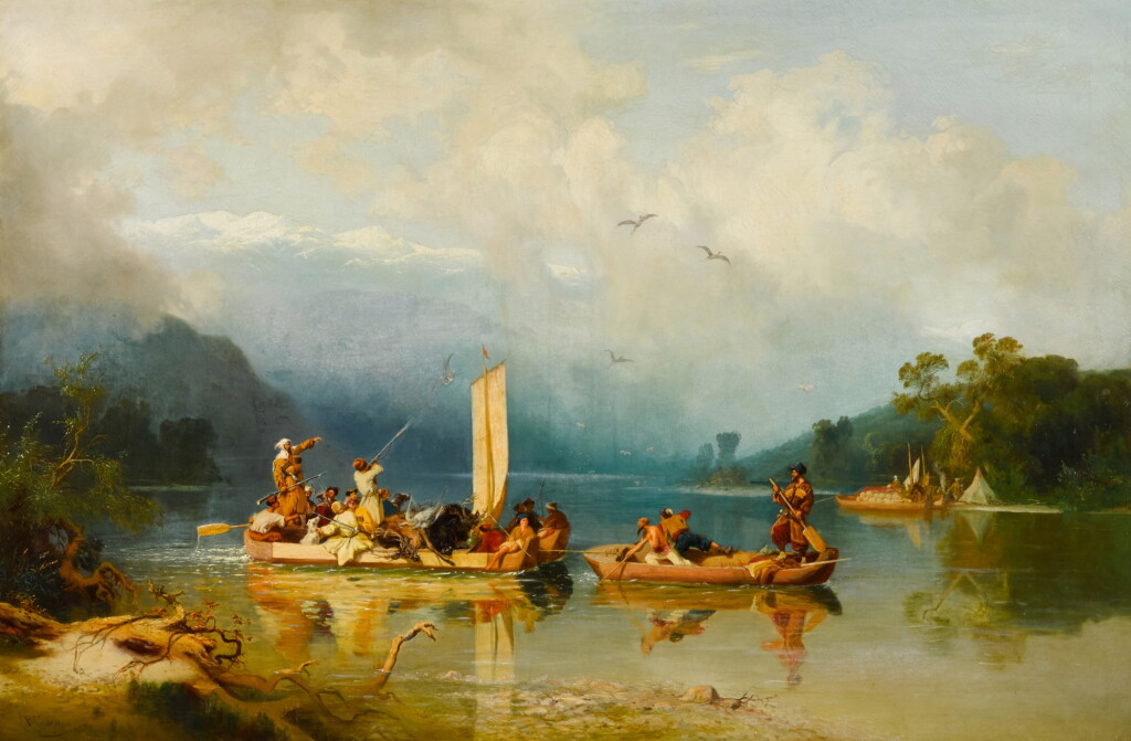 View full screen - View 1 of Lot 24. A Hunting Party in the Caucasus.