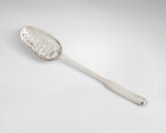 A Louis XIV Silver Olive Spoon, Jérôme Sergent, Paris, 1707-08