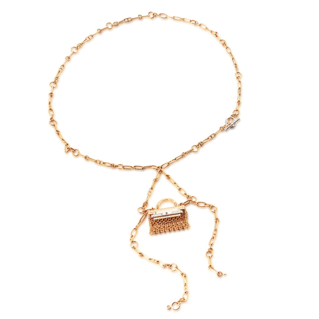 View full screen - View 1 of Lot 638. Rose Gold, White Gold and Diamond Précieux Kelly Pendant Necklace, 2023.