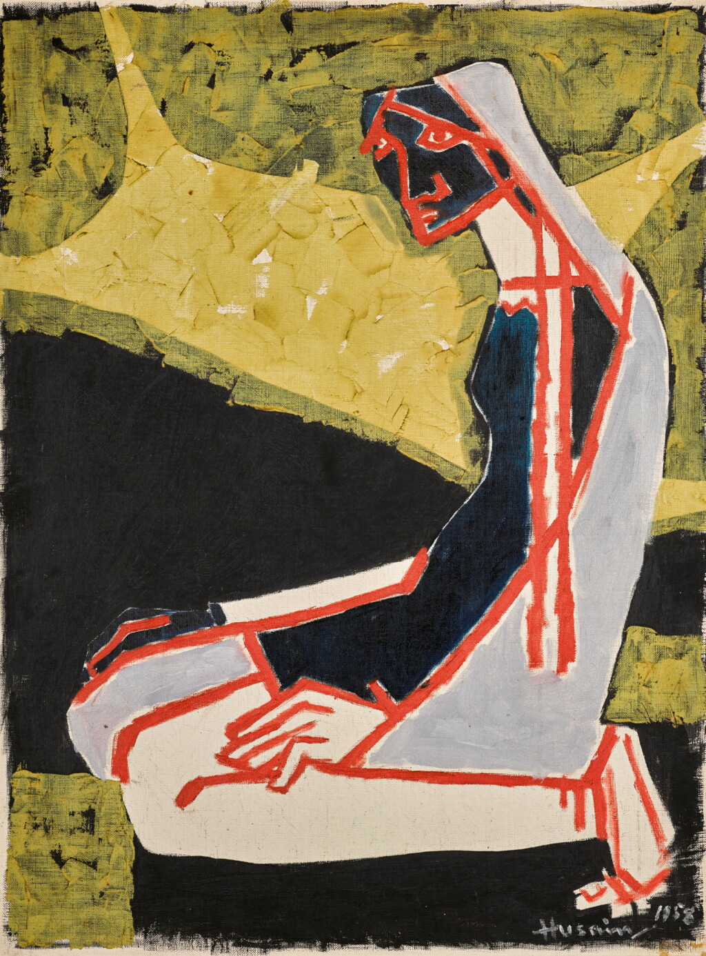 View full screen - View 1 of Lot 124. MAQBOOL FIDA HUSAIN | Untitled (Praying Woman).