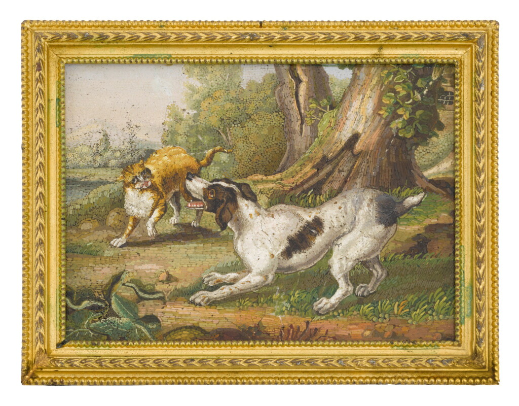 View full screen - View 1 of Lot 33. A MICROMOSAIC PANEL, ROME, CIRCA 1825.
