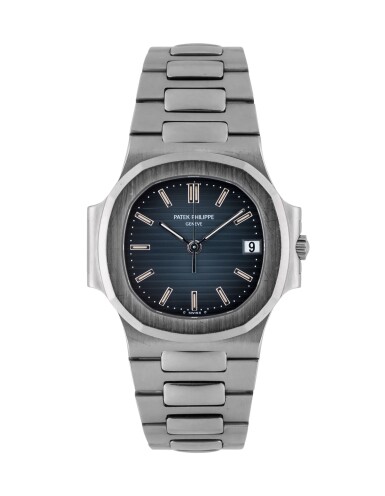 View full screen - View 1 of Lot 3. PATEK PHILIPPE | NAUTILUS, REF 3800/1A STAINLESS STEEL WRISTWATCH WITH DATE AND BRACELET MADE IN 2003.