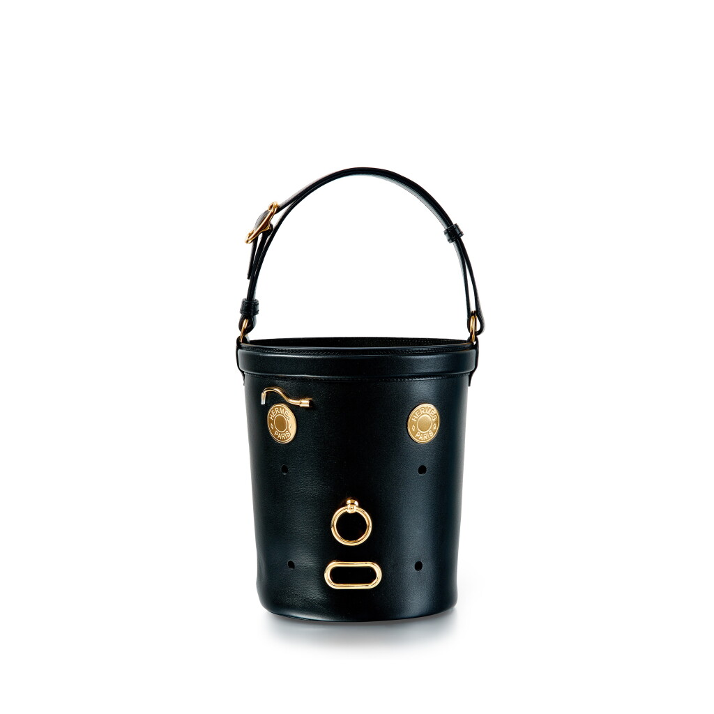 View full screen - View 1 of Lot 8337. Noir Tadelakt Mangeoire Play Gold Hardware, 2020.