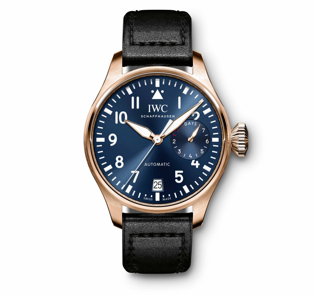 View full screen - View 1 of Lot 1. IWC SCHAFFHAUSEN | BIG PILOT, REF IW500923 single piece 5N gold wristwatch with date, power reserve and special engraving, was worn by Bradley Cooper at the 91st Academy Awards®.