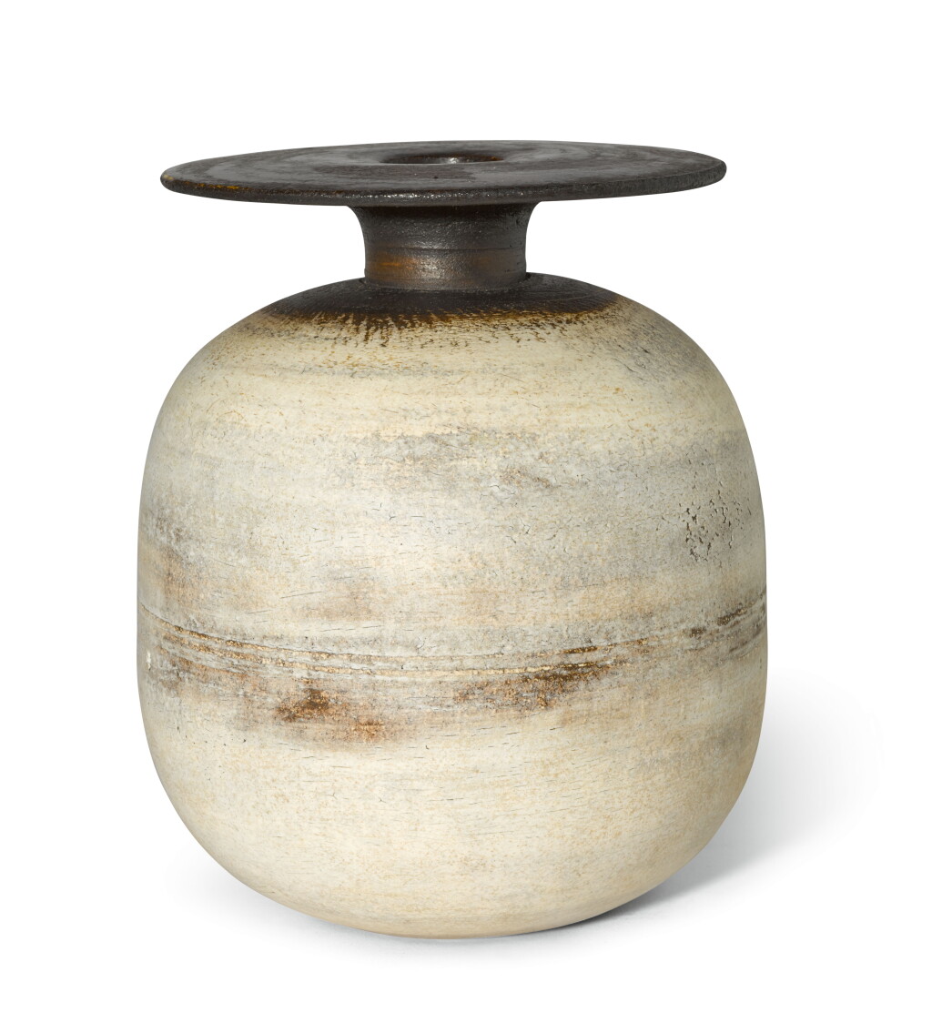 View full screen - View 1 of Lot 78. HANS COPER | OVOID POT WITH DISC.